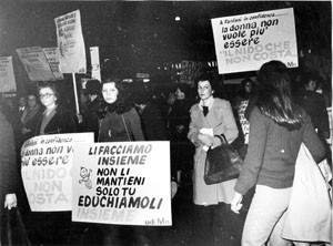 manifestazione diritto famiglia Unione donne italiane herstory  femminismo storia gruppi Roma archivia