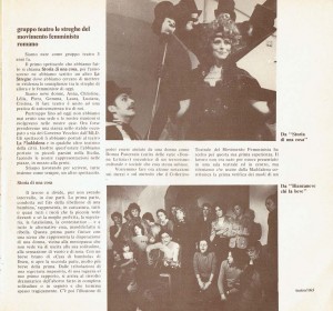 Gruppo Teatro Streghe herstory  femminismo luoghi donne storia gruppi Roma almanacco