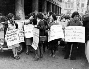 manifestazione diritto onore Unione donne italiane herstory  femminismo storia gruppi Roma archivia