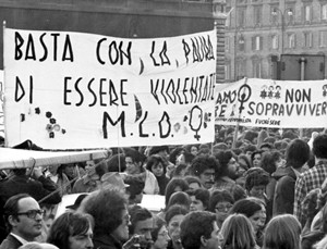 manifestazione herstory  femminismo luoghi donne storia gruppi Roma 