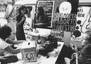 raccolta firme aborto  Movimento Liberazione della Donna archivia herstory  femminismo Roma 