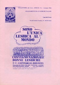 Cli lesbiche bollettino herstory  femminismo luoghi donne storia gruppi Roma 