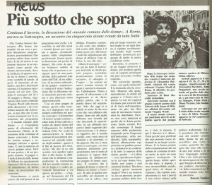 Collegamento lesbiche italiane noidonne herstory  femminismo luoghi donne storia gruppi Roma 