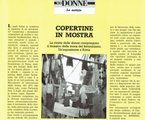 copertine in mostra  Centro Femminista Internazionale herstory  luoghi donne storia gruppi Roma 