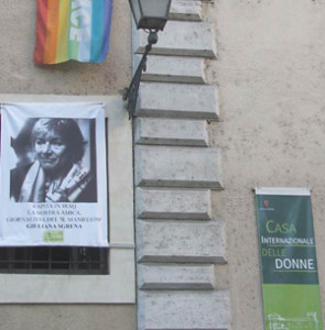 manifestazione sgrena casa internazionale donne herstory  femminismo lesbismo luoghi storia gruppi Roma 