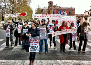 manifestazione violenza femminicidio casa internazionale donne herstory  femminismo lesbismo luoghi storia gruppi Roma 